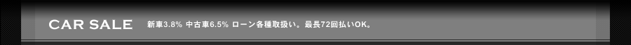 CAR SALE / V3.8% Î6.5% [e戵BŒ72񕥂OK